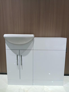 <span class=keywords><strong>Mobile</strong></span> <span class=keywords><strong>Bagno</strong></span> Semi-Incasso Moderno Cuba con Lavabo in Ceramica Semi-Incassato, Specchio Incluso e Armadietto Contenitore per Uso Alberghiero - Product Image 6