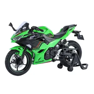 1:12 Kawasaki Ninja400 RACE-REPLICAモーターサイクルヘビーデューティーシミュレーションダイキャストモデルコレクション合金モーターサイクル子供用おもちゃ
