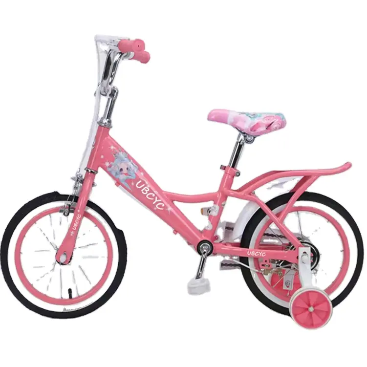 Bicicletta rosa 2 in 1 ciclo con portapacchi posteriore da 3 a 8 a 12 anni bicicletta per bambini