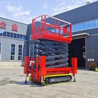 Plateforme élévatrice à ciseaux hydraulique mobile sur chenilles, autopropulsée, 12m 14m, livraison gratuite, à vendre