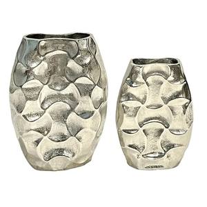 Dernier modèle Vases floraux texturés décoratifs en métal doré Vases de mariage en aluminium au design unique pour décoration de table - Product Image 5