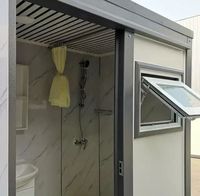 Conteneurs mobiles, mini-conteneurs portables, maisons conteneurs à 3 toilettes, durables, écologiques, panneaux sandwich, design moderne, remorques sanitaires