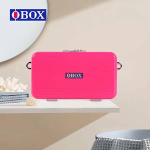กระเป๋าเครื่องสำอางพกพา OBOX ความจุขนาดใหญ่ วัสดุ PC หูหิ้วนุ่ม สีมาการอง สีพื้น สำหรับใช้ในชีวิตประจำวัน - Product Image 2