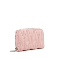 Portefeuille accordéon anti-RFID en cuir texturé avec fermeture éclair, porte-cartes multiples, porte-monnaie et porte-identité portable