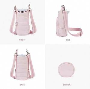 Bolsa Portabotellas Acolchada con Correa, Mini MOQ, Más Vendida, con Bolsillos, para Llevar la Botella al Hombro - Product Image 5