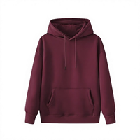 Sweat-shirt à capuche pour homme, poids lourd 430g, couleur unie, 50% coton, tricoté, coupe classique, avec poche, teint uni, fabriqué au Bangladesh