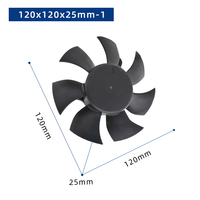 Ventilateur électrique axial sans cadre 12V DC 120x120x25mm à roulement à billes, durée de vie de 70 000 heures, refroidissement par air, pales en plastique OEM/ODM