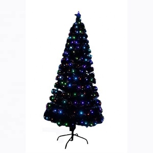 Sapin de Noël en fibre optique PVC <span class=keywords><strong>bleu</strong></span> clair, décoration de Noël pour la maison - Product Image 4