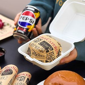 Custom Printed Logo Biodegradable PE Coated Single Side Grease Proof <b>Food</b> <b>Wrapping</b> <b>Paper</b> for Sandwich Burger Fast <b>Food</b> - Product Image 3