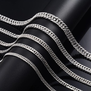 Collier Yadreva Punk en acier inoxydable, chaîne cubaine gourmette, bijoux hip-hop en métal massif, ne ternit pas - Product Image 3