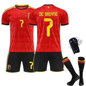 Conjunto <span class=keywords><strong>de</strong></span> Camiseta y Pantalones Cortos <span class=keywords><strong>de</strong></span> Fútbol Transpirables por Sublimación <span class=keywords><strong>de</strong></span> la Selección Nacional <span class=keywords><strong>de</strong></span> Bélgica 2026 para Hombre XL, Ajuste <span class=keywords><strong>De</strong></span> Bruyne Lukaku - Product Image 4