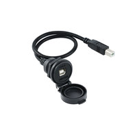 Adaptador de Conector Tipo B, Cable IP65/67 de 0.3M, 0.5M, 1M, Convertidor Circular de Cobre y Nylon con Base Hembra y Cubierta Antipolvo