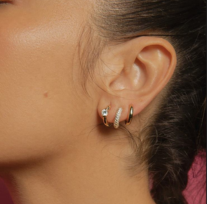 Aros Redondos <span class=keywords><strong>de</strong></span> Latón con Baño <span class=keywords><strong>de</strong></span> Oro <span class=keywords><strong>de</strong></span> 18K, Minimalistas, Simples, Hipoalergénicos, Joyería <span class=keywords><strong>de</strong></span> Moda para Mujer - Product Image 2