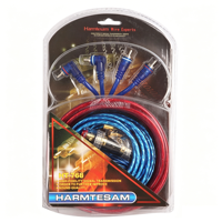 Kit Kabel Amplifier Audio Mobil RCA Berlapis Emas Kabel Aluminium Berlapis Tembaga HTS-768