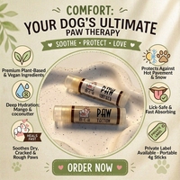 Baume protecteur pour pattes en acier inoxydable et caoutchouc écologique pour chiens et chats - Guérit et hydrate les pattes sèches