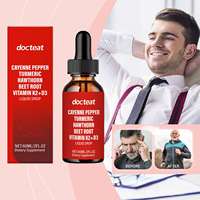 Docteat – Gouttes liquides de piment de Cayenne en gros sous marque privée avec hawthorne, racine de betterave, curcuma et suppléments vitaminiques