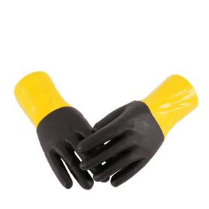 Gants funéraires de serveur respirants à absorption de sueur en pointillés en PVC antidérapants Gants à main en gros - Product Image 3
