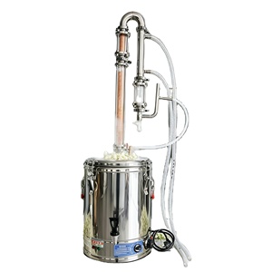 <span class=keywords><strong>Destilador</strong></span> de Aceites Esenciales de 15L, Aparato de Destilación de Vidrio Borosilicato a Escala de Laboratorio con Serpentín de Calentamiento para Aceites Esenciales - Product Image 1