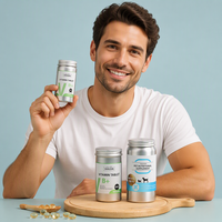 Bocaux cylindriques en aluminium 80ml/100ml/120ml/150ml avec bouchon à vis et boîte cadeau personnalisée pour le stockage de capsules de compléments alimentaires