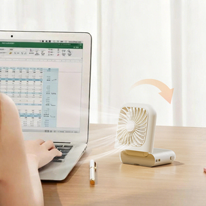 Ventilateur portable pliable mini LED lumineux avec batterie 2000 mAh et affichage numérique à 5 niveaux – Offre spéciale - Product Image 5