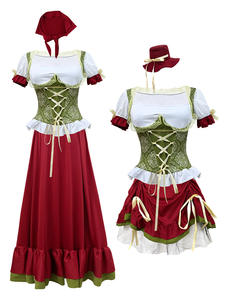Venta al por mayor Octoberfest Bavarian Dirndl Maid Campesina Falda Vestido Alemán Wench Disfraz Fiesta Mujer Oktoberfest Vestido Largo - Product Image 4
