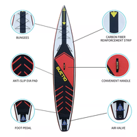 Planche de surf 12 pieds 6 pouces, livraison directe, planche de Wakeboard de sport aquatique, planche de paddle de course Sup