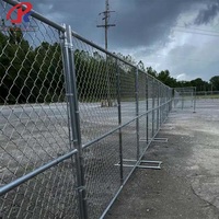 Panneaux de clôture temporaire en treillis métallique certifiés ASTM USA, galvanisés à chaud, amovibles, pour la sécurité des chantiers
