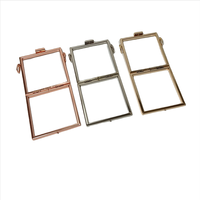 Cadre de sac à main en métal creux carré de 4,33 pouces (11 x 11 cm), fermoir à pression pour sac à main, cadre de sac à main en métal pour la fabrication de pochettes et de sacs à main DIY