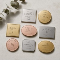 Étiquette de bouteille de parfum en métal de luxe, personnalisée, gravée, en aluminium, étiquette décorative, étanche, logo de parfum, badge OEM ODM