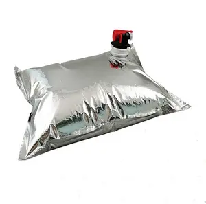 Aluminium beschichtung in Box Flüssig wein Getränk Kunststoff verpackungs beutel mit Spender Not wasser beutel