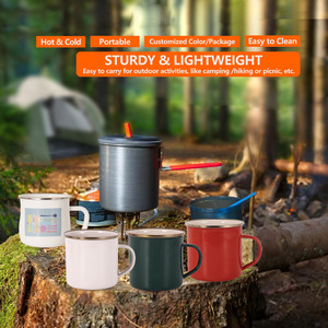 2024 nouveauté <span class=keywords><strong>Vintage</strong></span> rétro extérieur émail métal thé Camping <span class=keywords><strong>tasse</strong></span> - Product Image 6