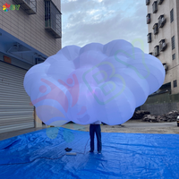 Publicité Grande étoile gonflable de nuage de décor suspendu Led éclairée pour la décoration