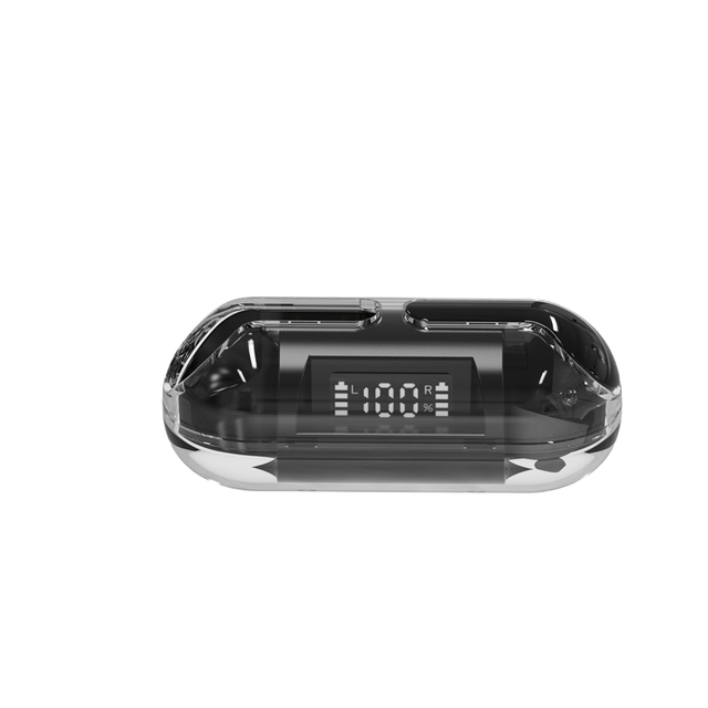 Hot Selling Wireless Earbuds TWS Earphones With Transparent Charging Case With Digital Display for Music Sports Gaming