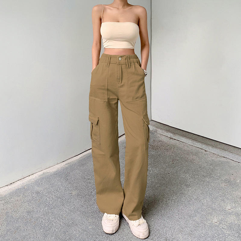 Baggy Pants Brown 90s Streetwear Vintage Denim Trousers