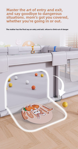Parque de juegos plegable para bebés con puerta de seguridad, columpio y tobogán - Corralito portátil para interiores y exteriores para que los niños pequeños aprendan y gateen - Product Image 3