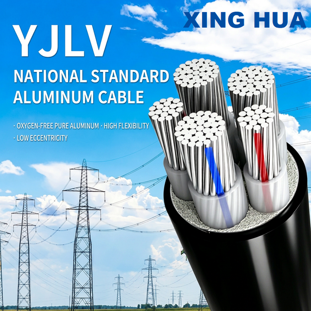 Best Price Aluminum Core Cable Three Phase Wire 3+2 Core Aluminum Conductor Underground Yjlv Insulated Power Cable