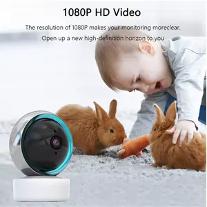 Câmera de segurança do aplicativo tuya, monitor de bebê sem fio cctv casa