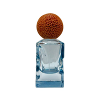 Flacon de parfum en verre transparent à col serti, capacité personnalisée, traitement de surface, avec pompe pulvérisatrice en aluminium, flacon vide pour emballage