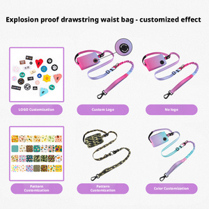 Collare e Guinzaglio per Cani di Lusso in Nylon Resistente con Marsupio per Passeggiate Eleganti - Product Image 2