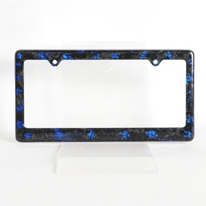 <span class=keywords><strong>Prix</strong></span> d'usine, plaque d'immatriculation universelle en fibre de carbone véritable forgée, cadre de plaque d'immatriculation standard américain pour voiture et moto - Product Image 2