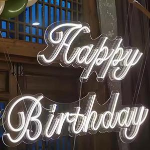 ป้ายไฟนีออนแต่งงานสั่งทำ ป้ายไฟนีออน LED สำหรับงานปาร์ตี้ ป้ายไฟนีออนสุขสันต์วันเกิดสำหรับงานแต่งงาน - Product Image 1