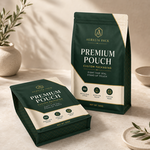 Kemasan Teh dan Camilan Premium Custom Print, Food Grade, Resealable, Zipper, Anti Lembab, Flat Bottom Bag, Eight Side Seal Pouch - Product Image 1