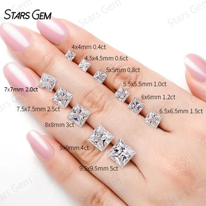 เพชรเม็ดเดี่ยว Starsgem รับรองโดย IGI น้ำหนัก 1.0 กะรัต สี D ความสะอาด VVS ทรงปรินเซส เพชรเพาะเลี้ยงในห้องปฏิบัติการ - Product Image 4