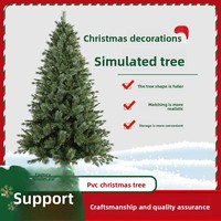 Künstlicher PVC-Weihnachtsbaum der Marke YF, für Innen- und Außenbereich, grüne Dekoration, stabile Basis, faltbares Design, hohe Standardqualität