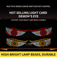 Nouveau panneau d'affichage LED USB Devil Eye pour camion, éclairage décoratif arrière universel pour voiture, adaptable et rétrofitable