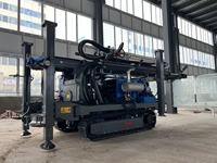 KOJAN Foreuse hydraulique sur chenilles pour puits d'eau, profondeur 400m, machine de forage profond DTH diesel avec pompe à mousse et générateur