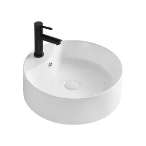 Giá rẻ gốm phòng tắm nghệ thuật rửa lưu vực bồn rửa Bath thiết bị vệ sinh trắng tròn nhỏ Countertop bồn rửa