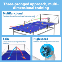 Nuevo Robot de Tenis de Mesa Portátil para Interiores con Red, Máquina de Ping Pong, Modelo Universal, Ajuste de Rotación de Pelota, Control por Aplicación, Entrenamiento