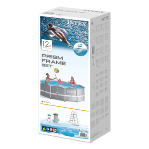 <span class=keywords><strong>Piscina</strong></span> Redonda con Marco Prismático Intex 26716 de 366x99 cm de Alto con Bomba de Filtro, Marco para <span class=keywords><strong>Piscina</strong></span> y Escalera, <span class=keywords><strong>Piscina</strong></span> Elevada Redonda - Product Image 2
