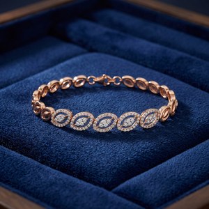 Pulseras de Oro Rosa para Mujer, 75.5% de Pureza, 9.64g, Elegantes, Modernas, con Dijes Finos, Brazaletes a la Moda - Product Image 4